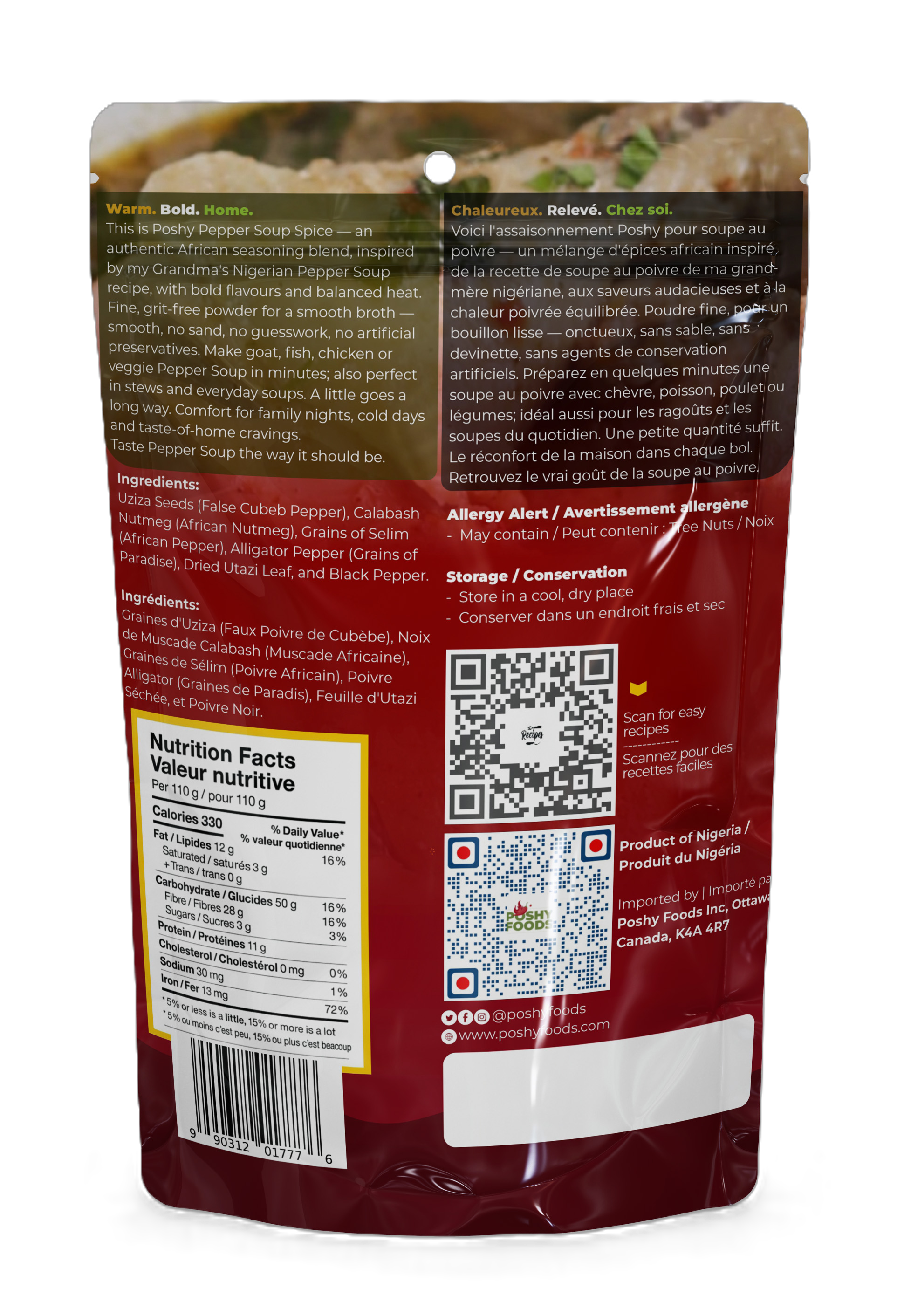 Pepper Soup Spices | Authentic Nigerian Seasoning | 110g - Thumbnail 2